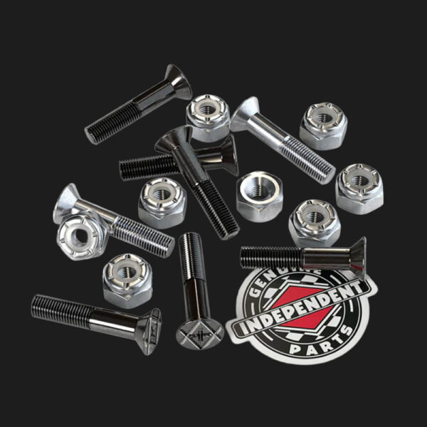 Independent Precision Cross Bolts 1" Hardware Black/Silver
