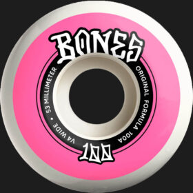 Bones V4 Wides 53mm OG 100A Skateboard Wheels